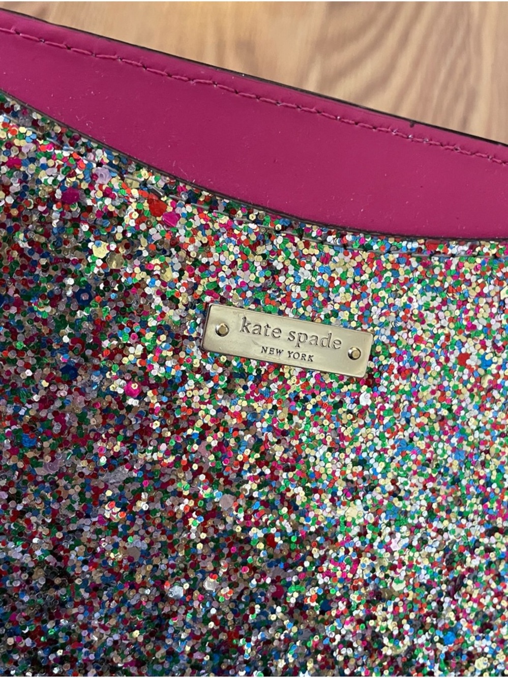 Kate Spade Glitter Sparkle Tablet Sleeve iPad Case Clutch - Picture 2 of 7